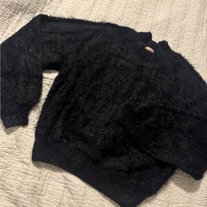 Show Me Your MuMu Fuzzy Black Sweater